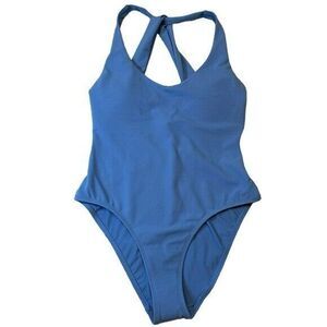 WILO THE LABEL One Piece Swim Bathing Suit Size Medium NWT Blue